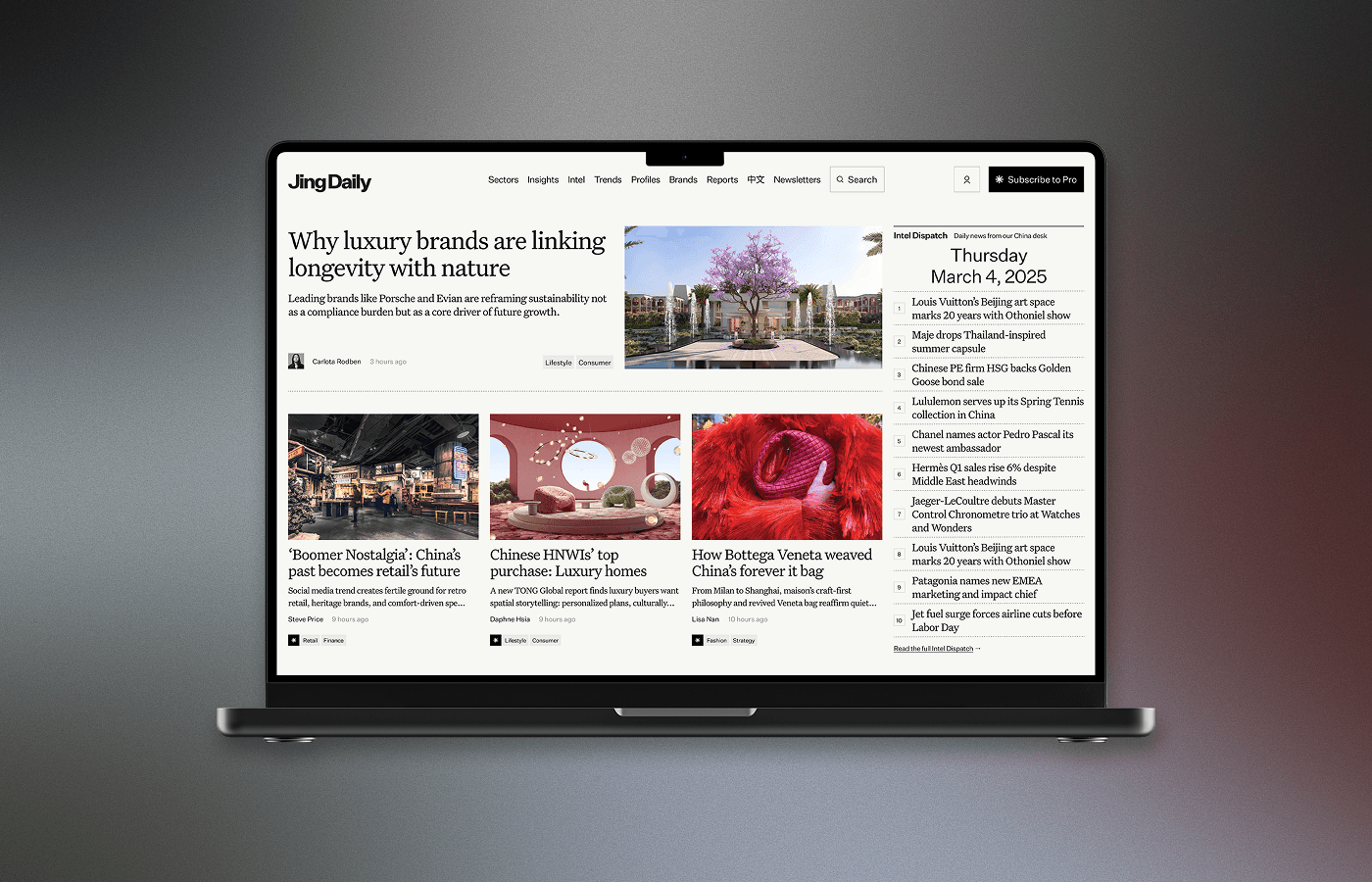 Jing Daily editorial platform — preview